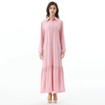Pink Plain Hijab Dress for Women Image