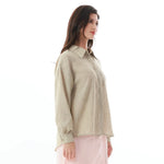Solid Linen Shirt for Women Image