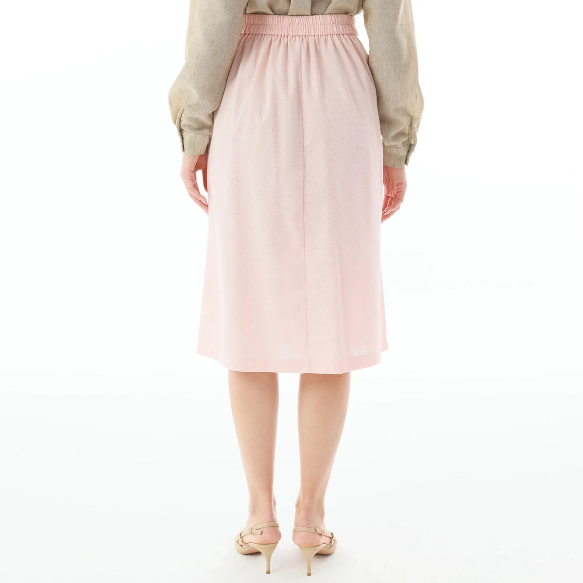 Plain Linen Skirt for Women Image