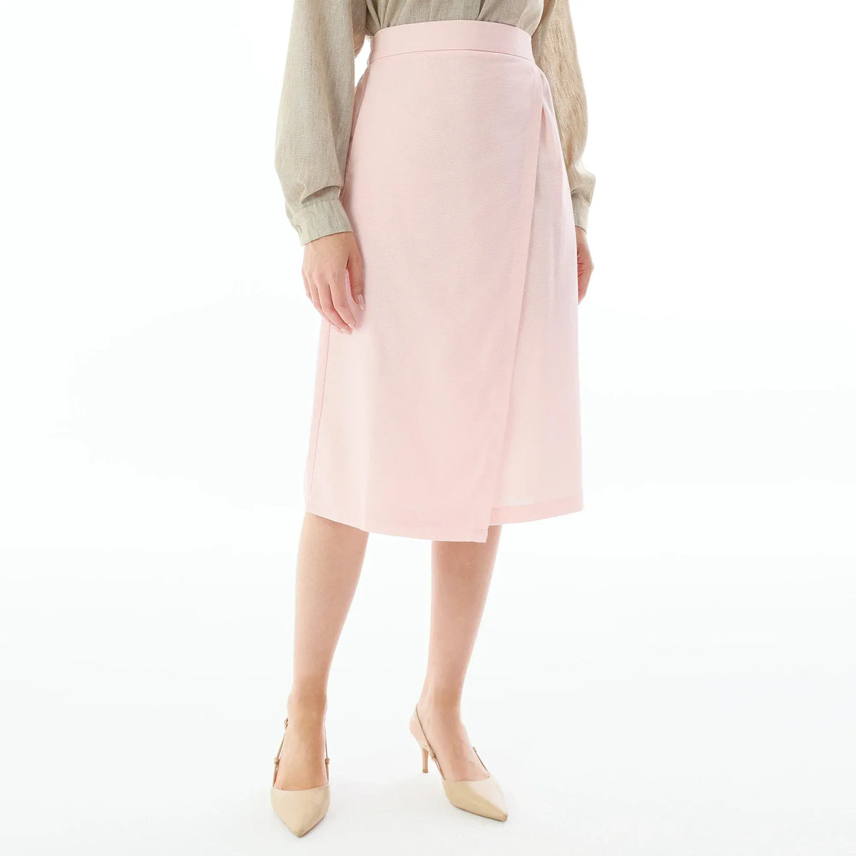 Plain Linen Skirt for Women Image