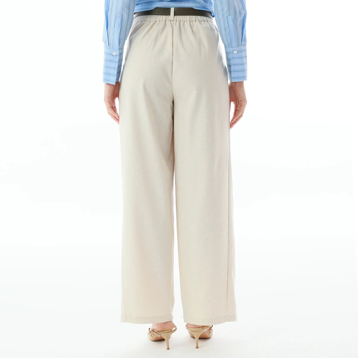Plain Linen Pants for Women Image