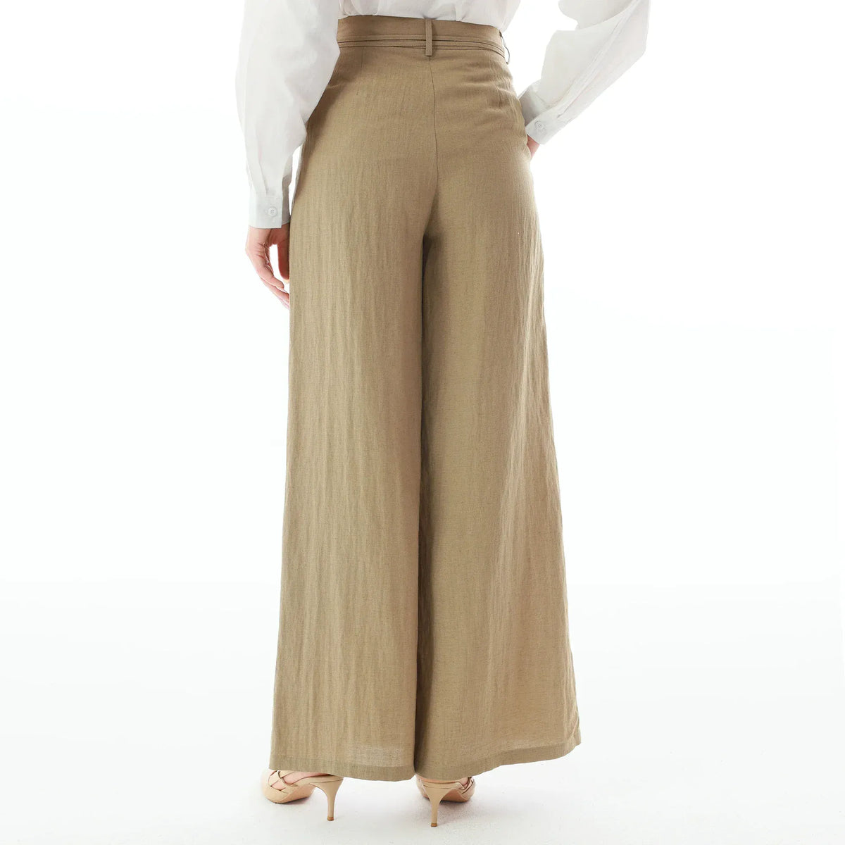 Solid Linen Pants for Women Image