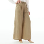 Solid Linen Pants for Women Image