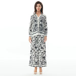 Black Floral Linen Set-2Pc for Women Image