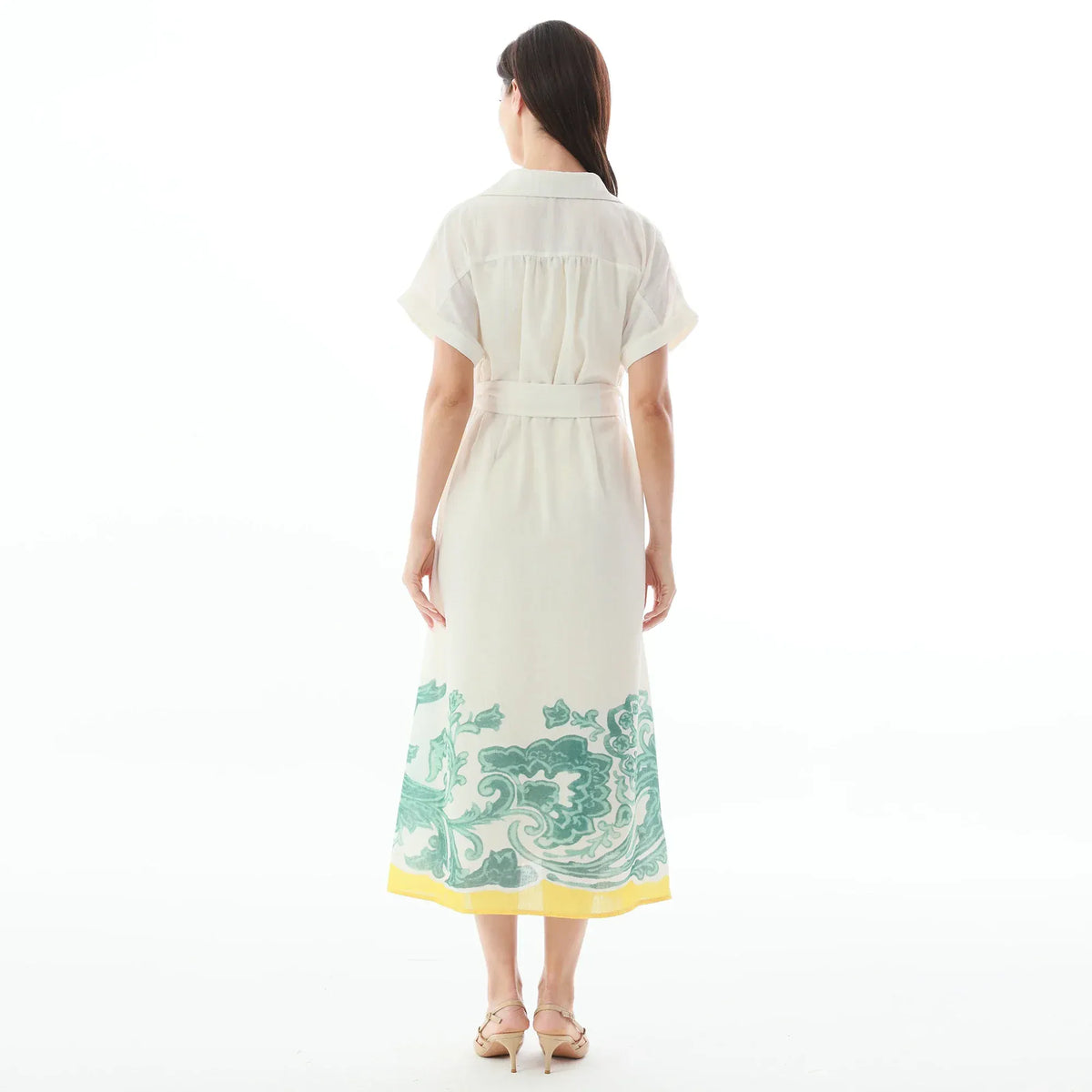 Floral Linen Dress for Women Image
