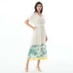 Floral Linen Dress for Women Image
