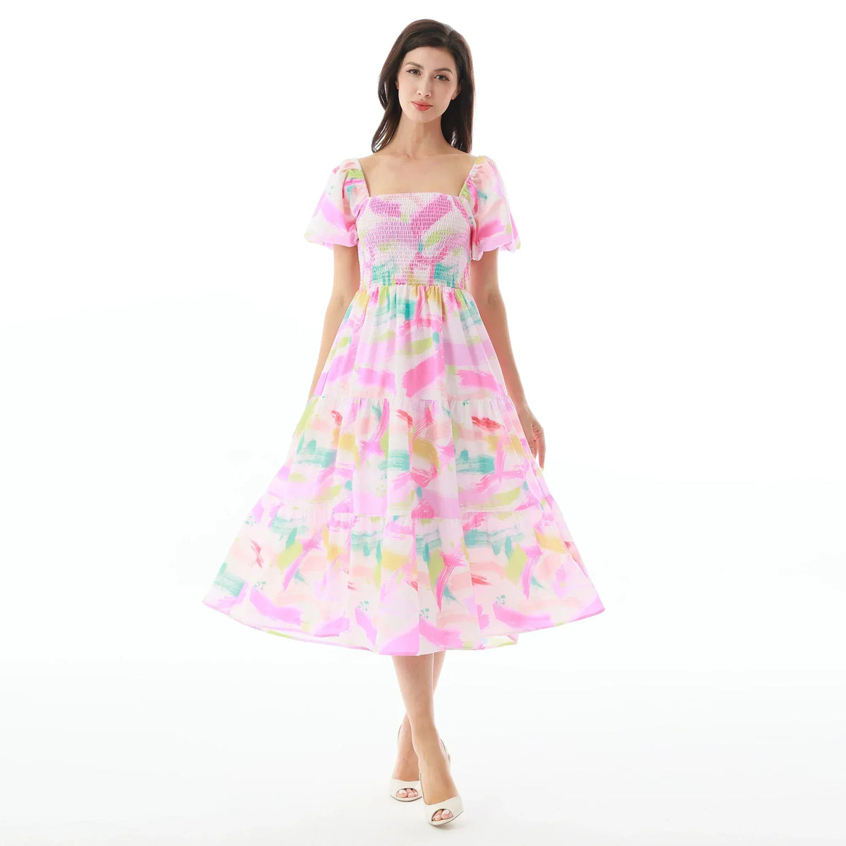 Pink Floral Dress for Women Image