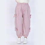 Pink Plain Pants for Girls Image