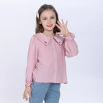 Pink Embroidery Shirt for Girls Image