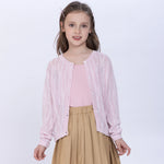 Pink Striped Jacket for Girls Image