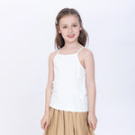 White Plain Tank Top for Girls Image
