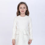 Beige Beaded T.Shirt for Girls Image