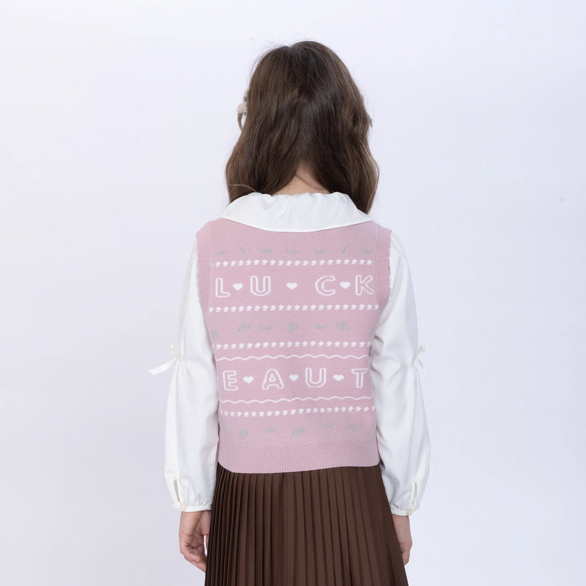 Jacquard Waistcoat for Girls Image
