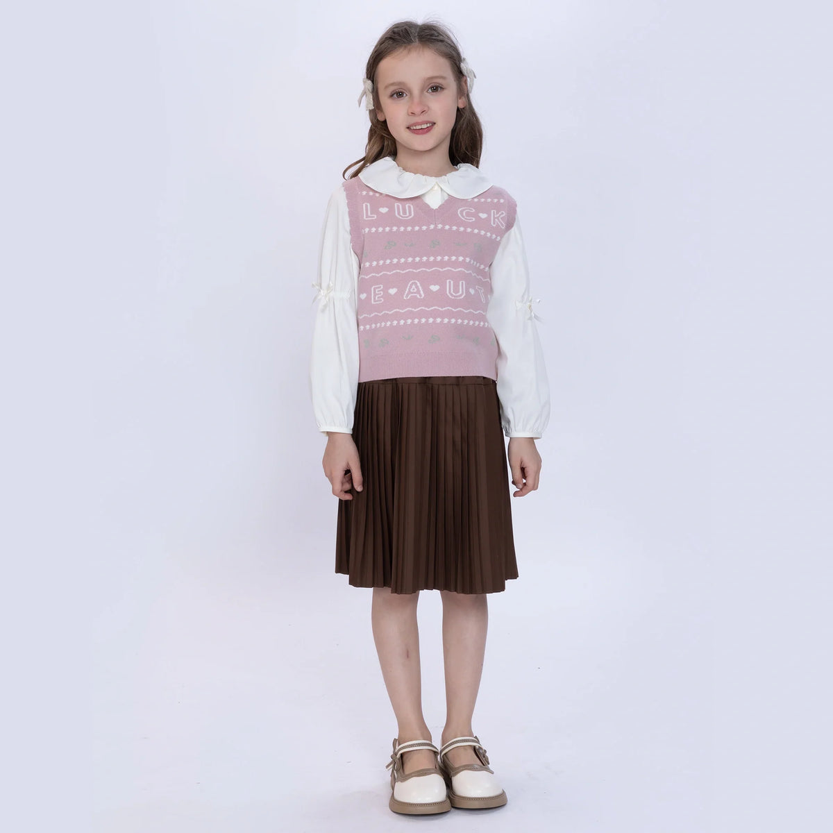 Jacquard Waistcoat for Girls Image