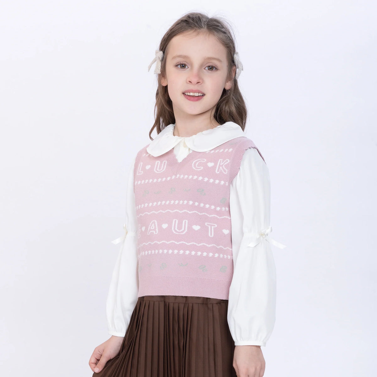 Jacquard Waistcoat for Girls Image
