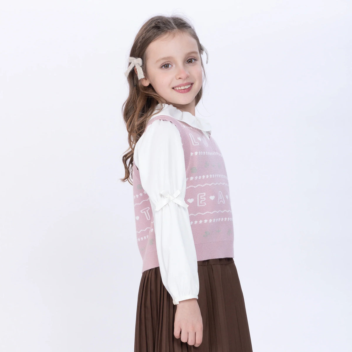 Jacquard Waistcoat for Girls Image