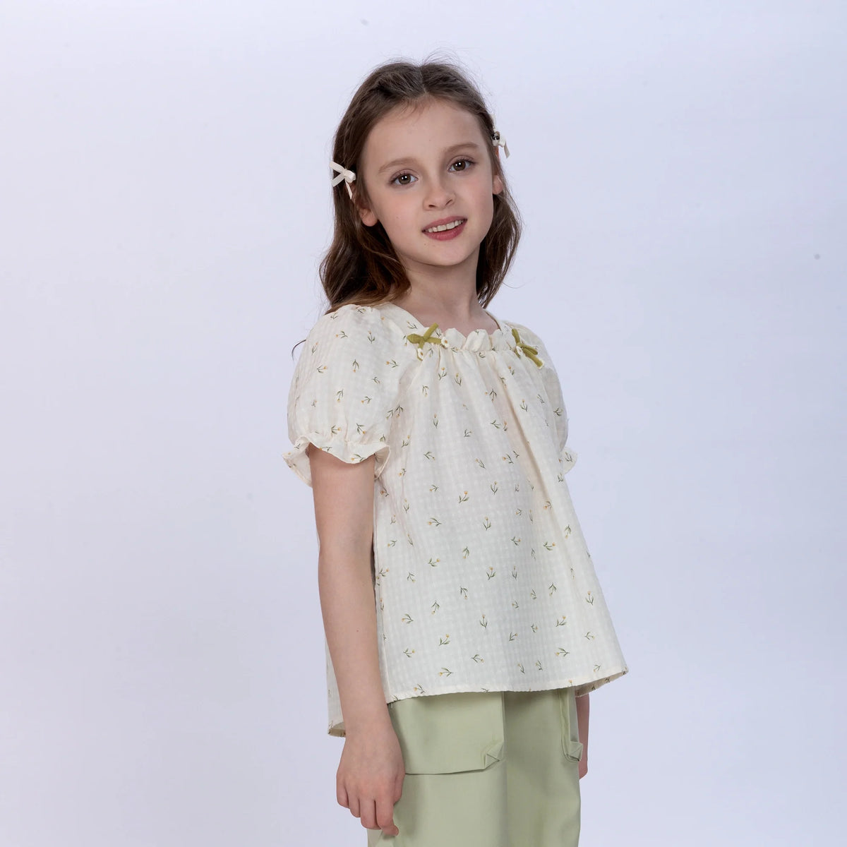 Floral Blouse for Girls Image