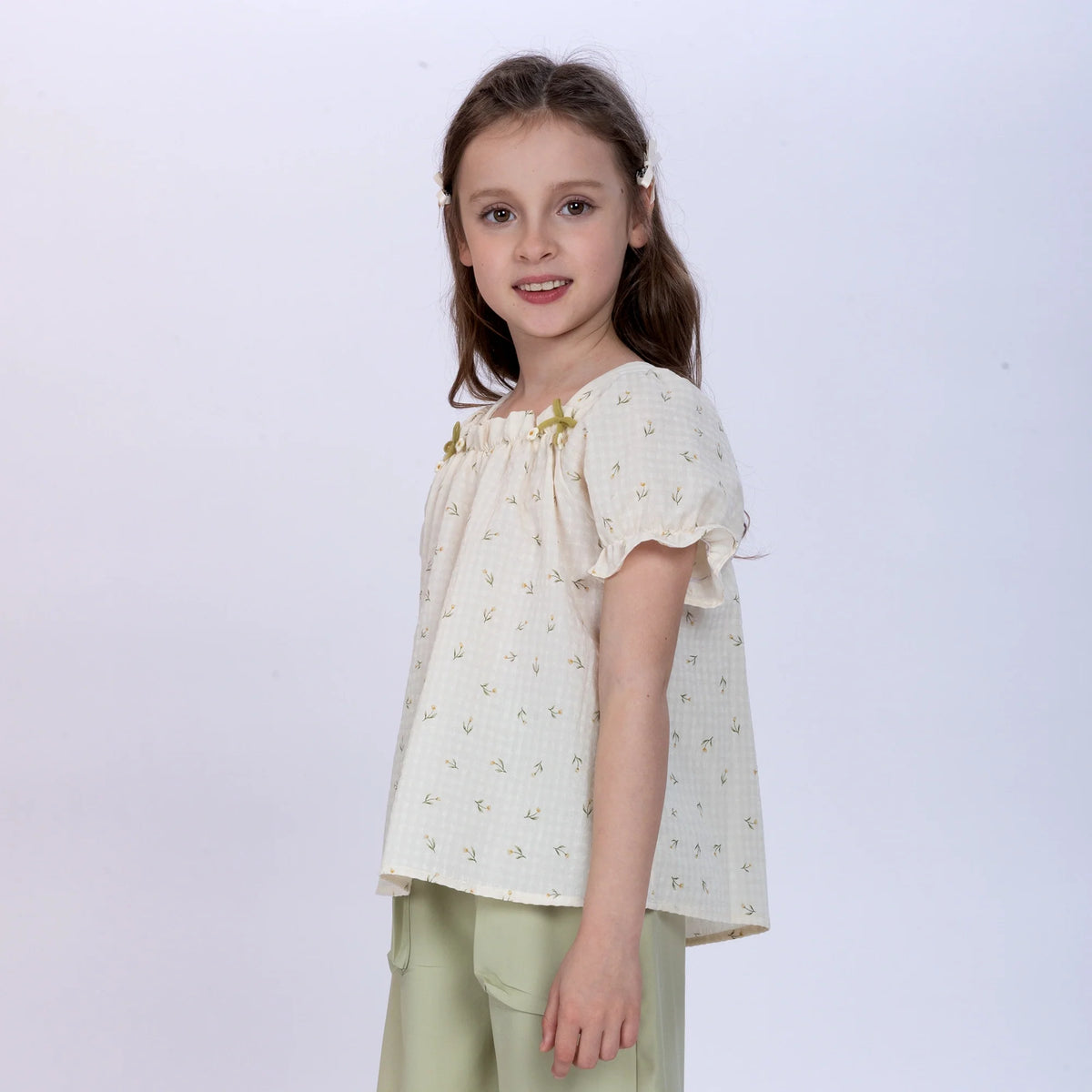 Floral Blouse for Girls Image