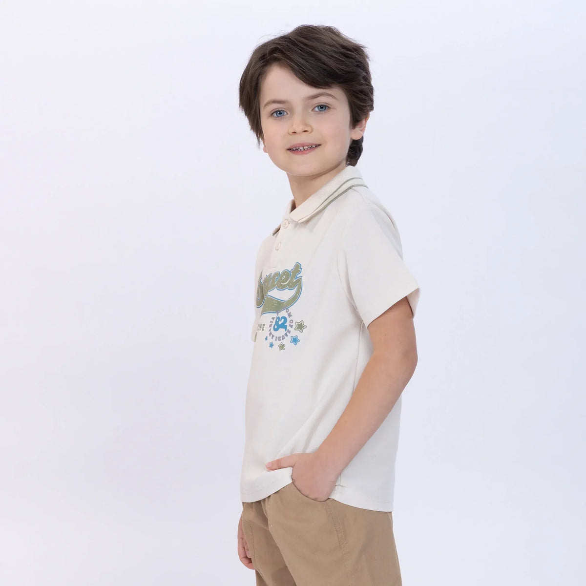 Printed Polo Shirt for Boys Image
