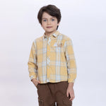 Yellow Checked Shirt for Boys Image