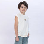 Printed Sleeveless T-Shirt for Boys Image