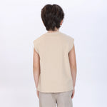 Printed Sleeveless T-Shirt for Boys Image