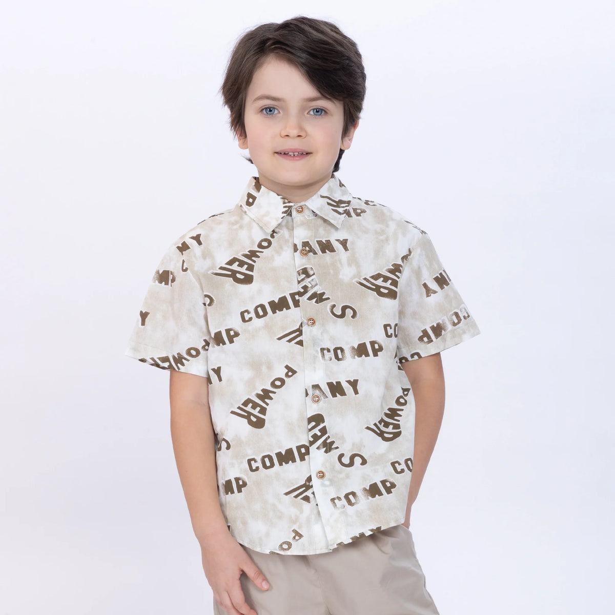 Coffee Printed Shirt for Boys Image