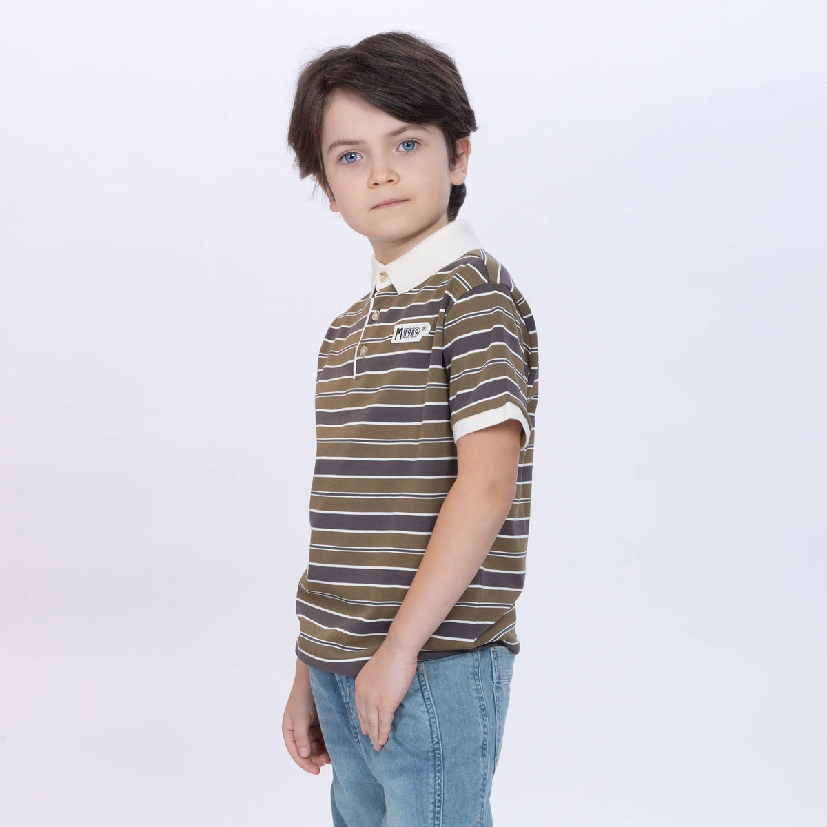 Striped Polo Shirt for Boys Image