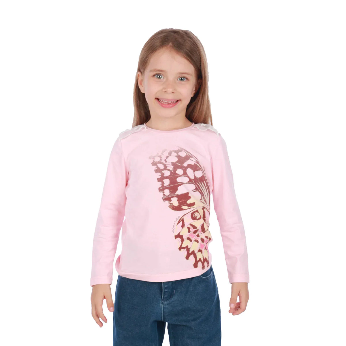 Light Pink Printed Classic T.Shirt for Girls Image