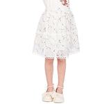 Pink Floral Classic Skirt for Girls Image