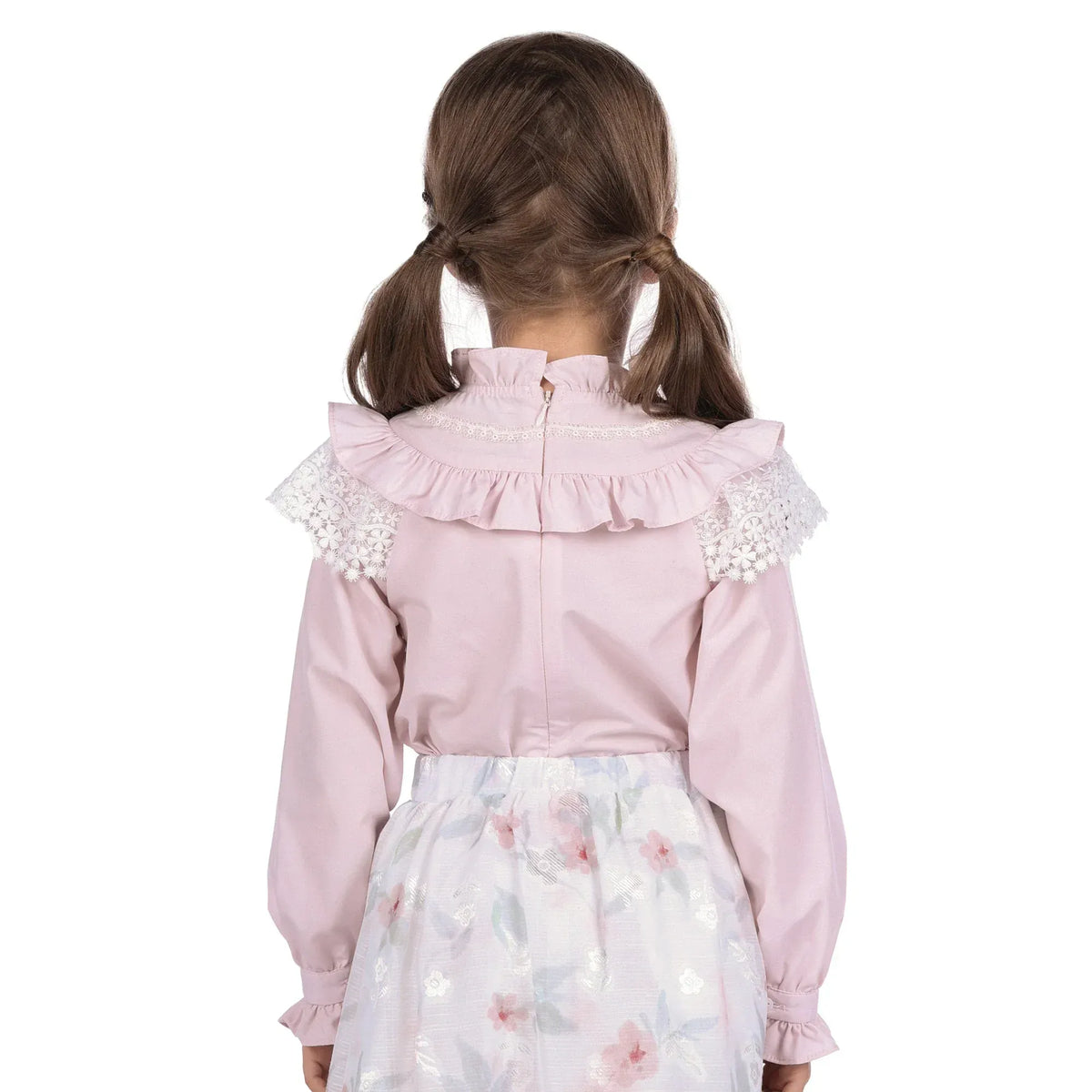 Laced Classic Blouse for Girls Image