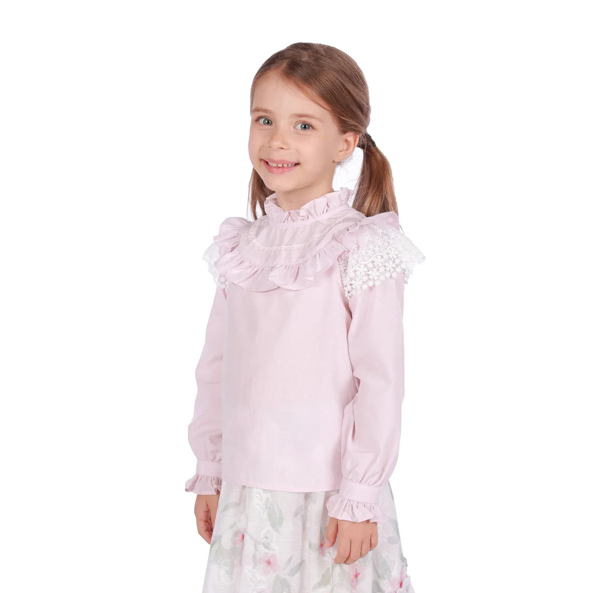 Laced Classic Blouse for Girls Image