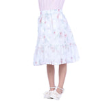 Pink Floral Classic Skirt for Girls Image