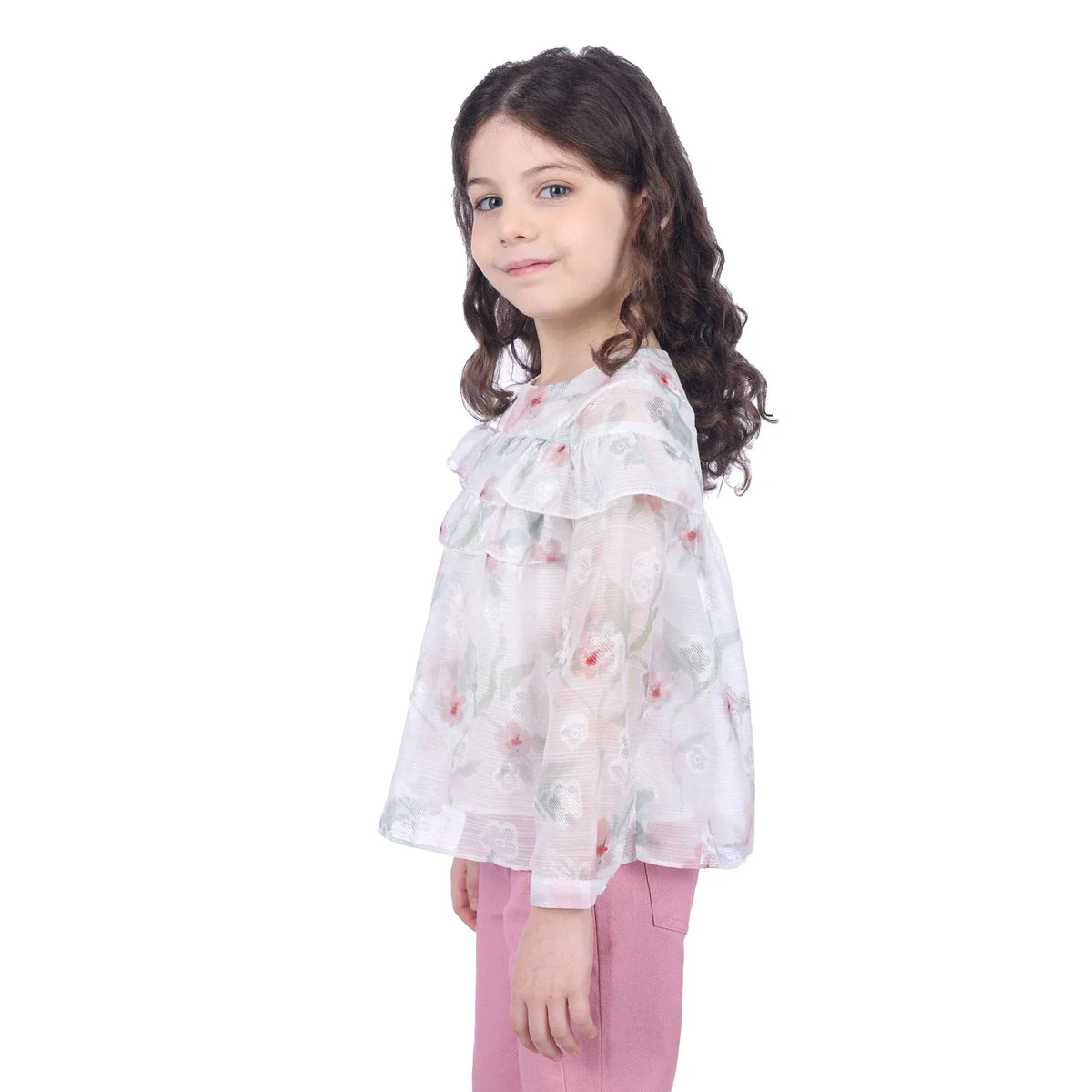 Floral Classic Blouse for Girls Image