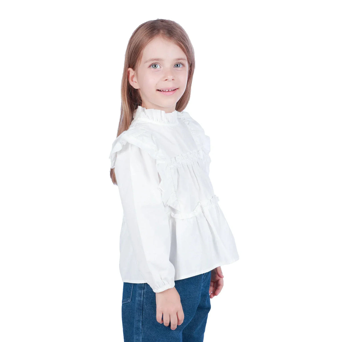 Laced Classic Blouse for Girls Image
