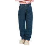 Jeans Blue Washed Jeans Classic Pants for Girls Image