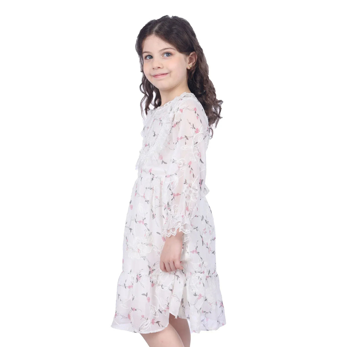 Floral Classic Dress for Girls Image