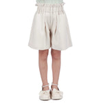 Beige Plain Classic Shorts for Girls Image