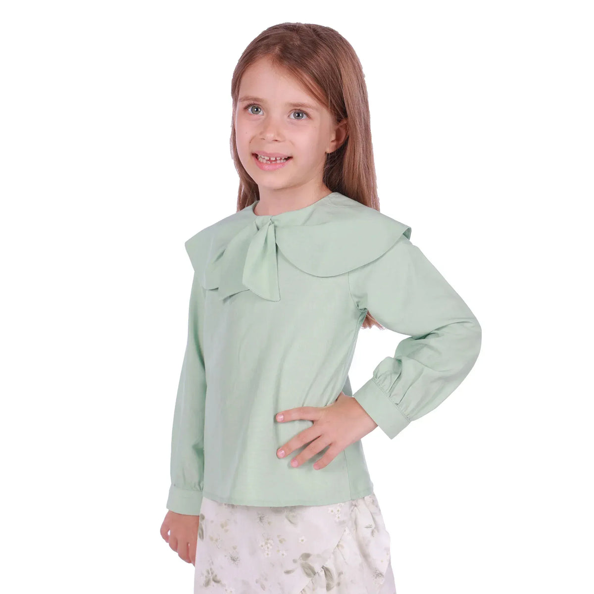 Plain Classic Blouse for Girls Image