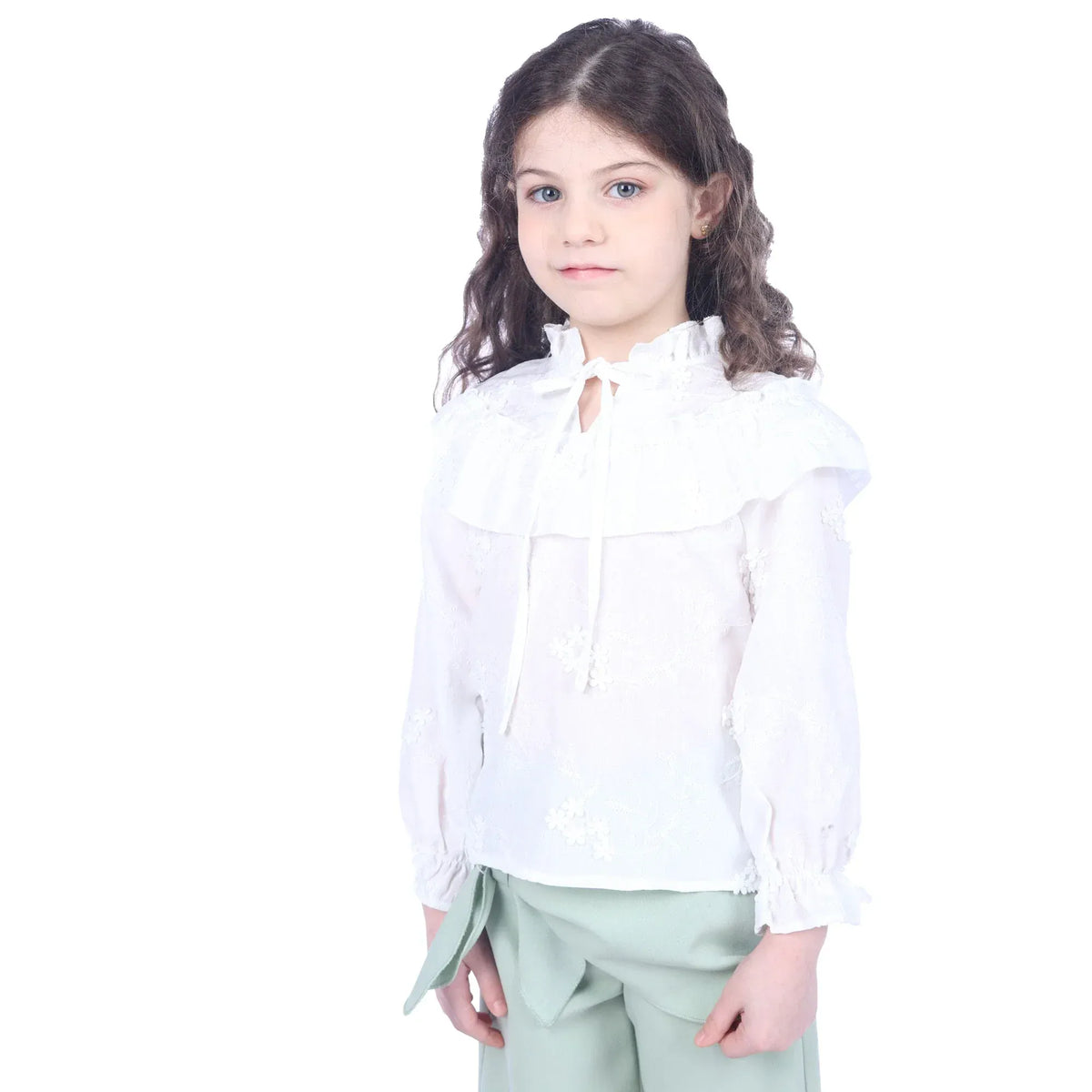 Floral Classic Blouse for Girls Image