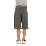 Dark Grey Embroidery Classic Shorts for Boys Image