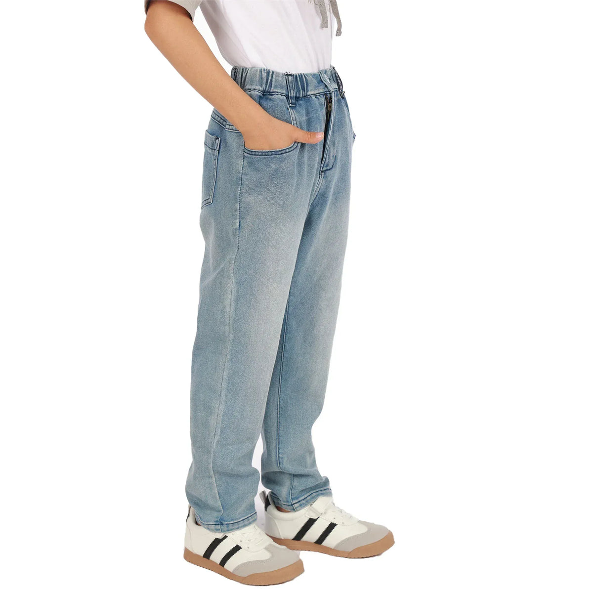 Washed Jeans Classic Pants for Boys Image