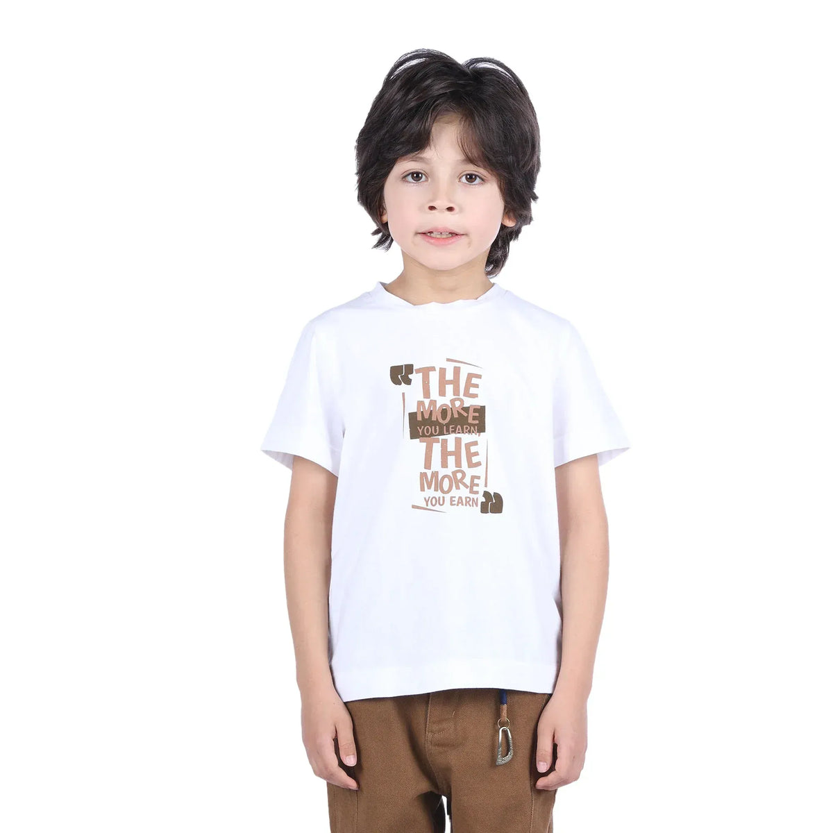 Off White Printed Classic T.Shirt for Boys Image