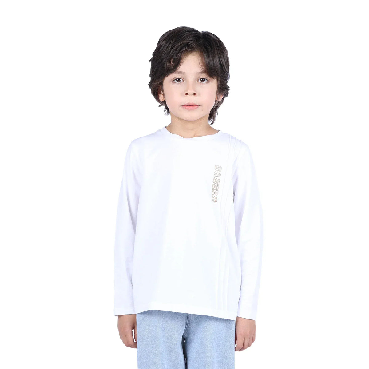 Off White Printed Classic T.Shirt for Boys Image