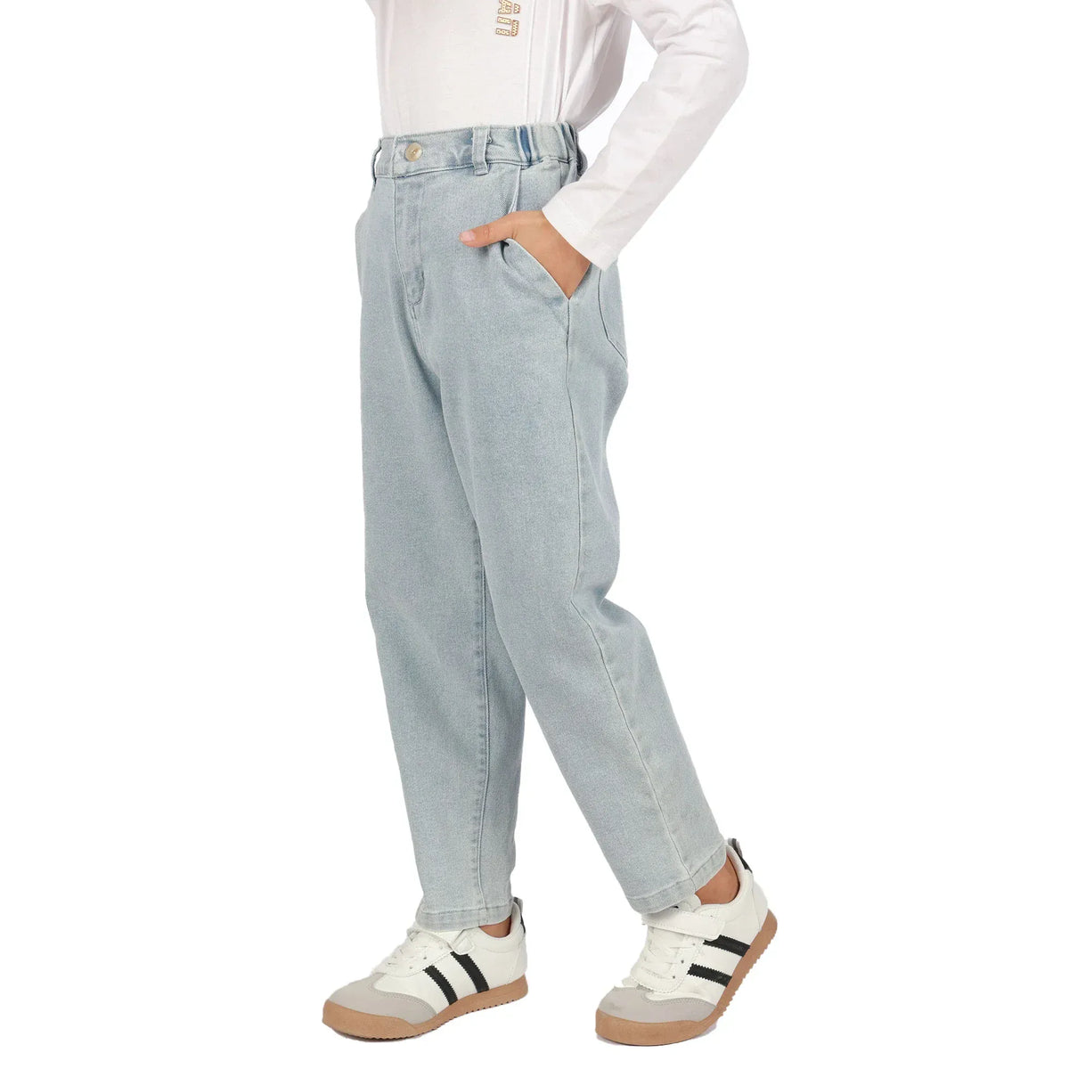 Washed Jeans Classic Pants for Boys Image