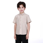 Grey Khaki Basic Shirt For Boys Image