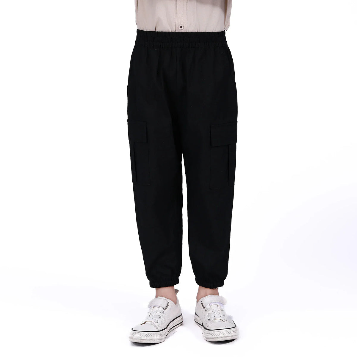 Black Basic Pants For Boys Image