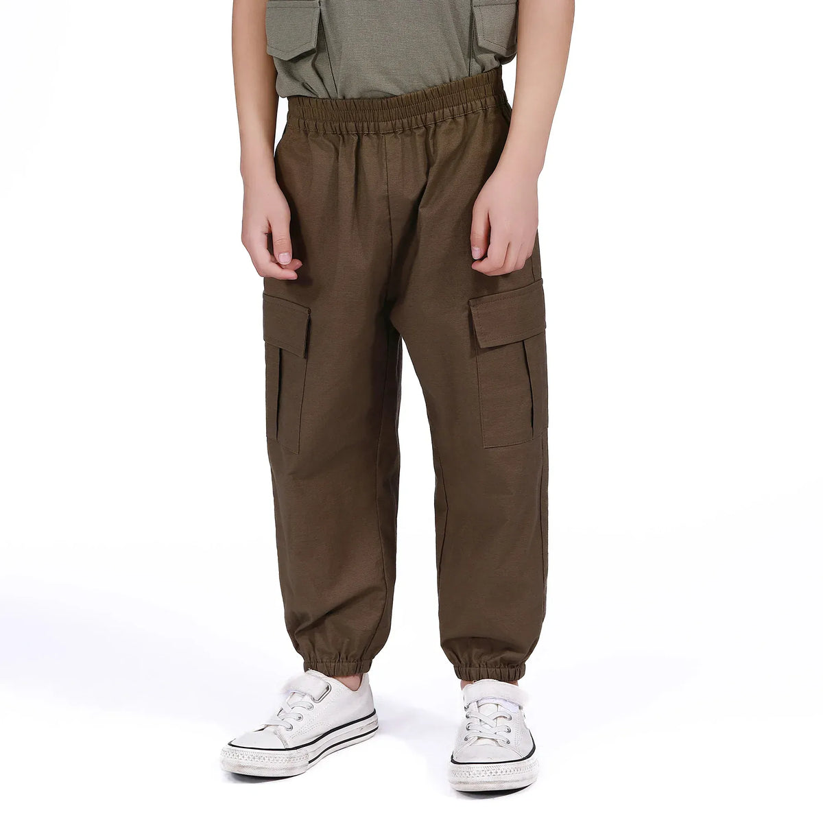 Coffee Basic Pants For Boys Image