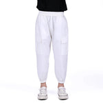 Off White Basic Pants For Boys Image