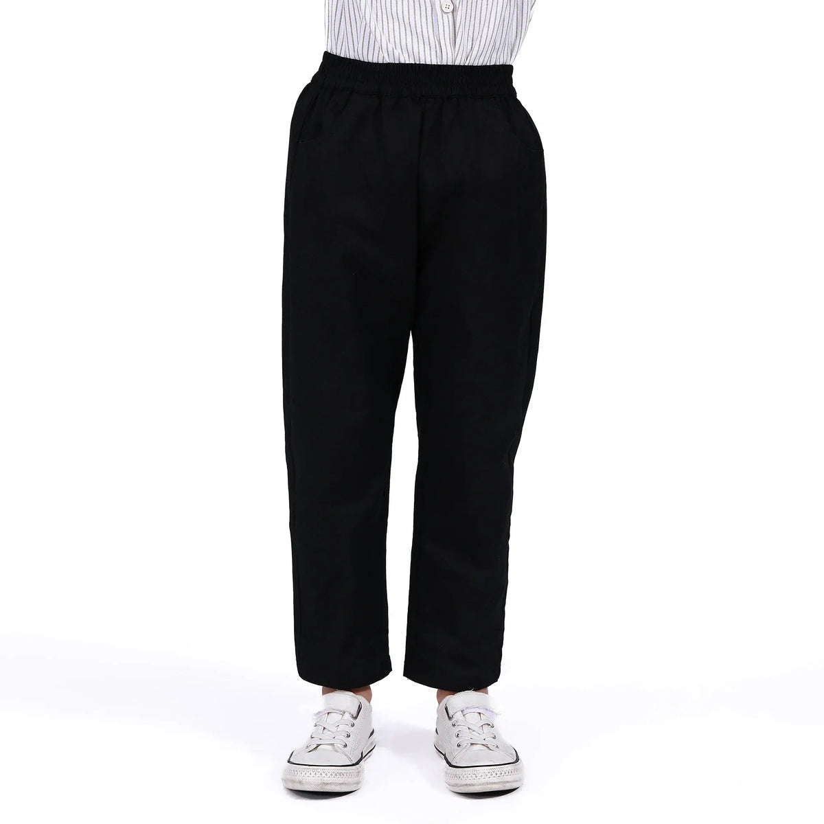 Black Basic Pants For Boys Image